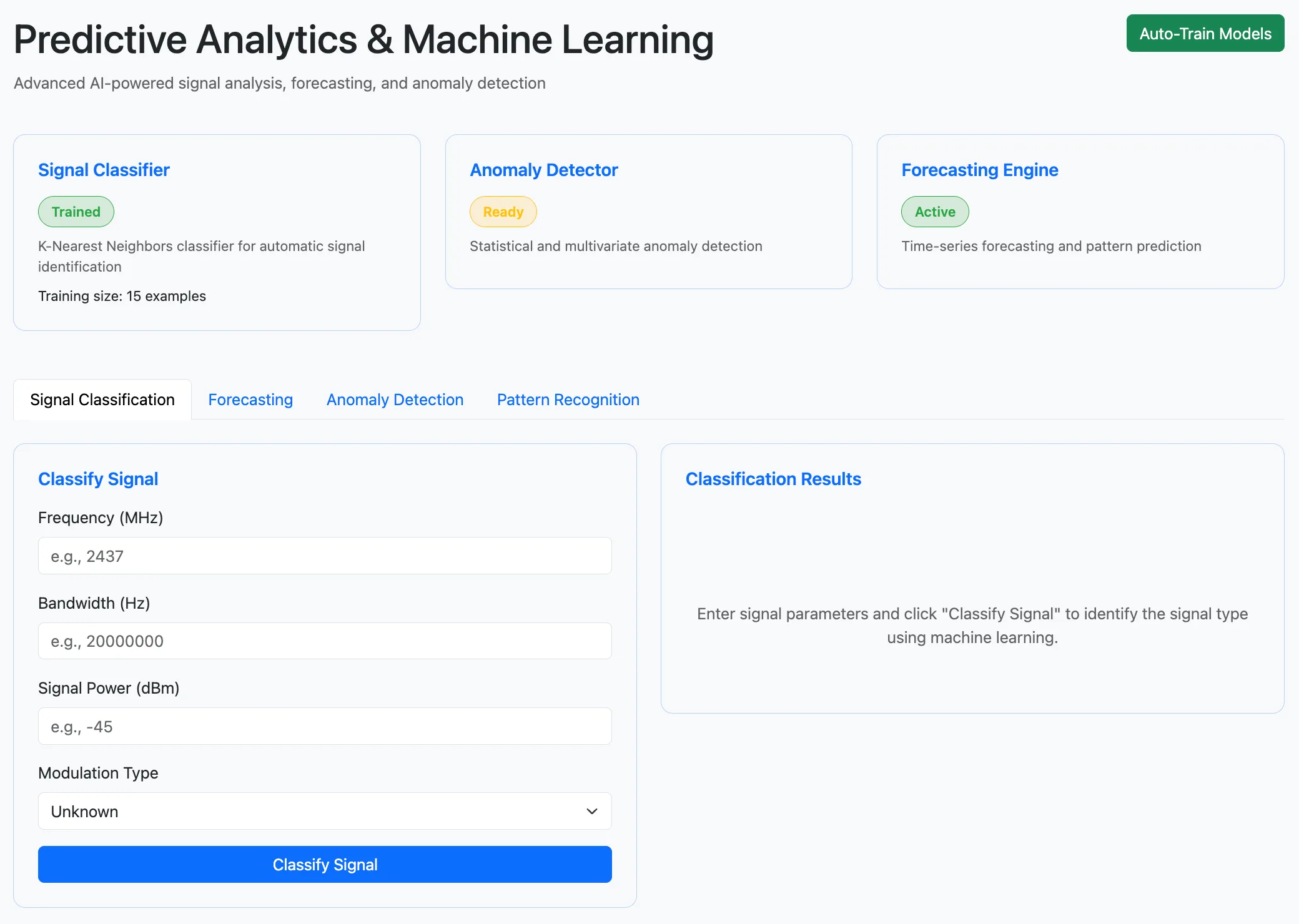 EP Platform - Predictive Analytics & Machine Learning