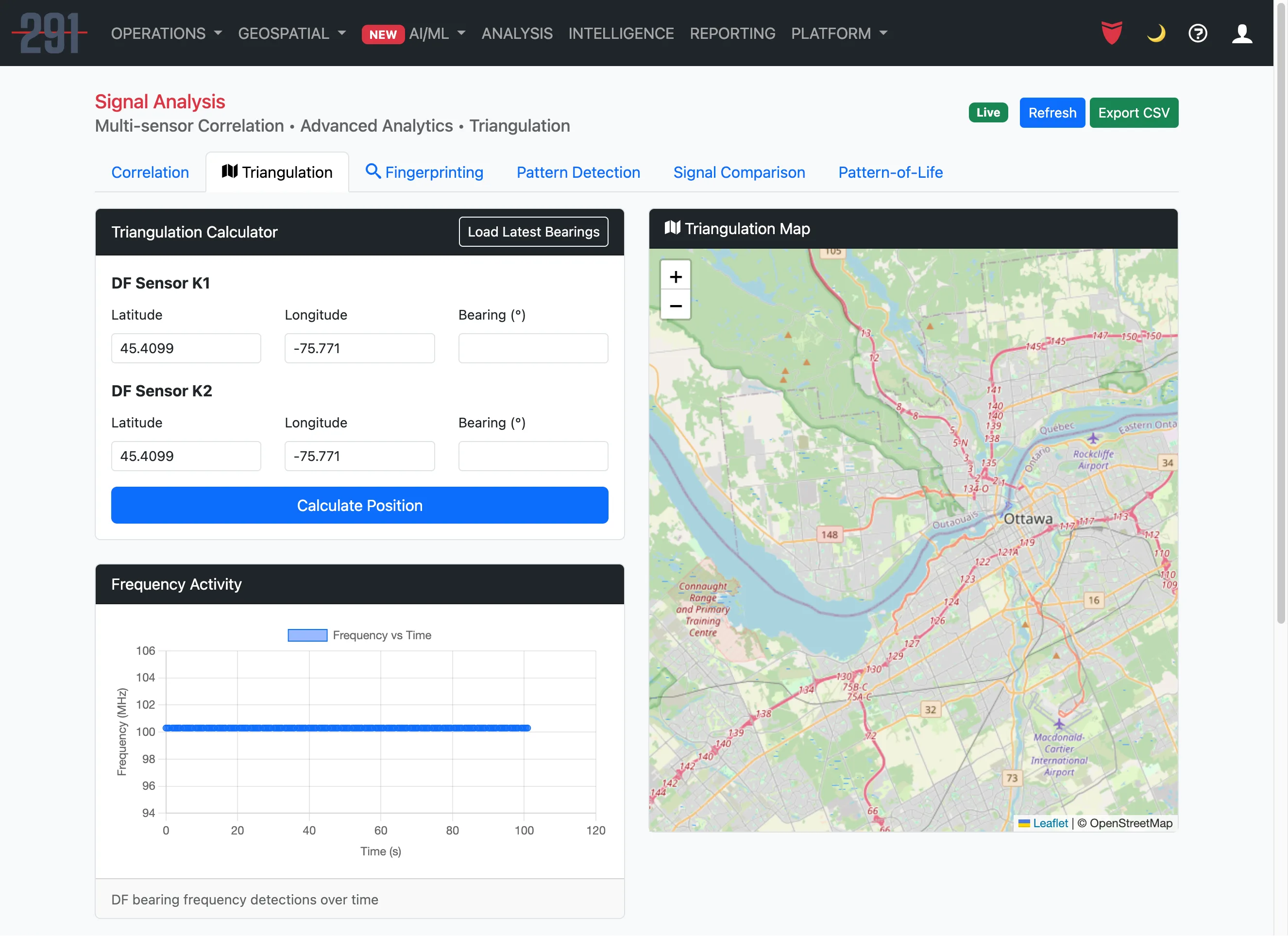 EP Platform - Triangulation Calculator