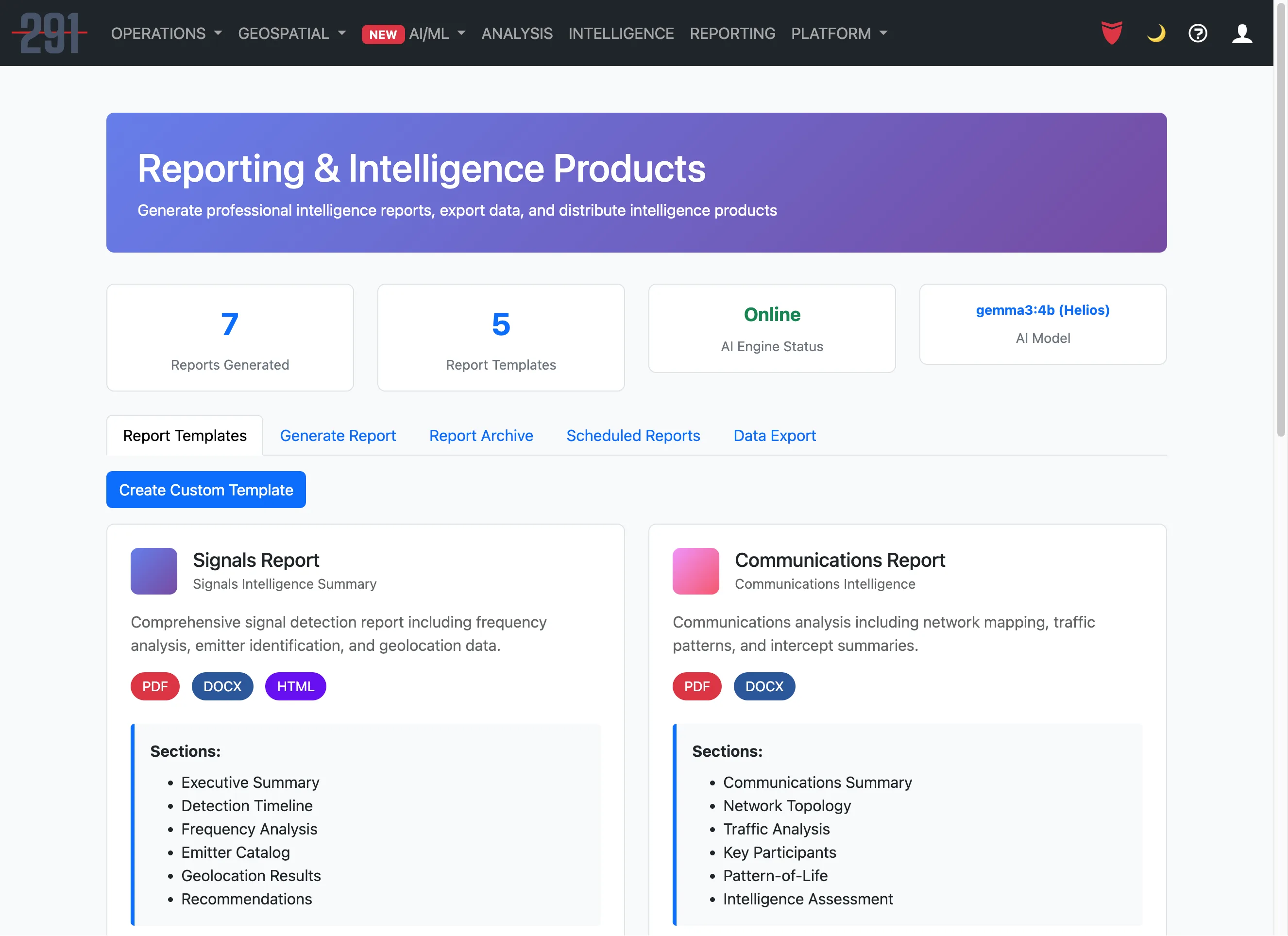 EP Platform - Reporting & Intelligence Products